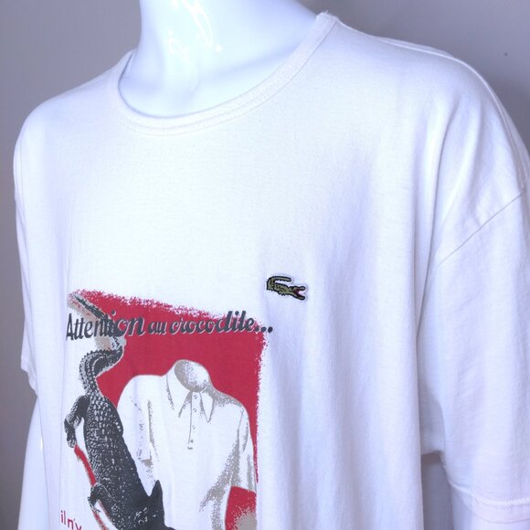 LACOSTE SPORT T-Shirt SIZE 9 Chemise 4XL BIG & TALL XXXXL Crew Neck Tee CROC - Picture 11 of 14
